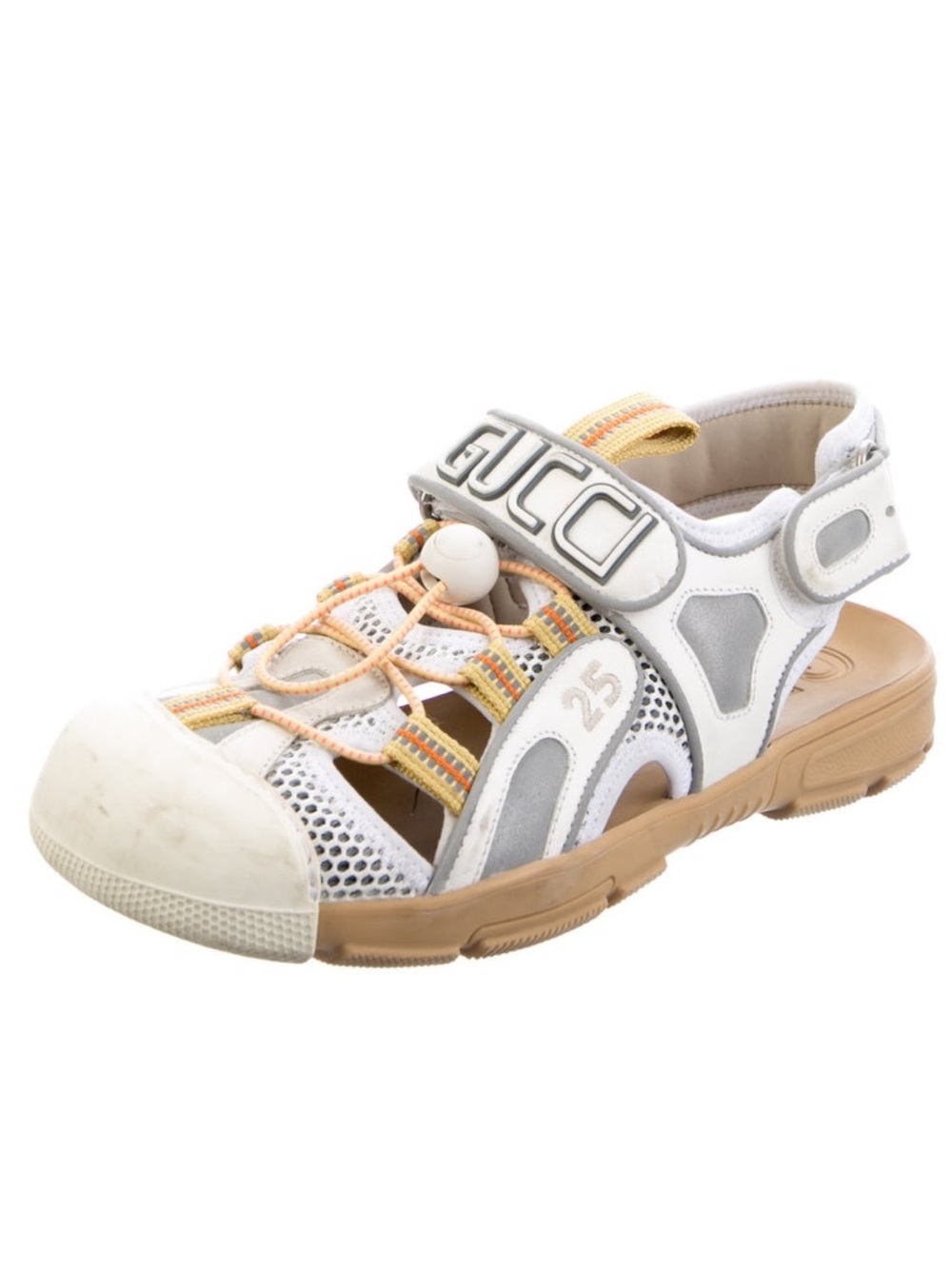 Gucci Rubber And Leather Sandals View 3